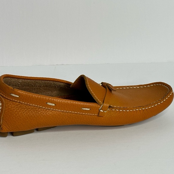ERES Driving Moccasin Loafer size 7 Women Burnt Orange O Ring Accent - Picture 3 of 16